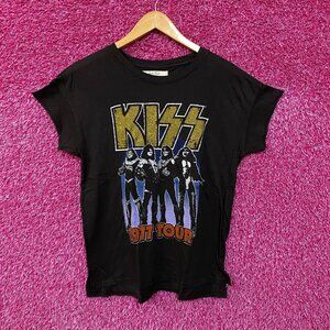 Kiss Pit Tour Rock Women's Tshirt size small